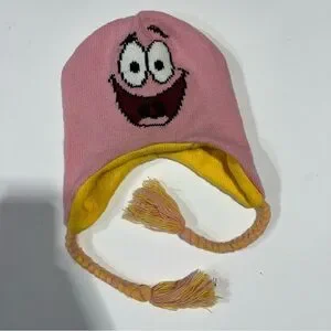 SpongeBob SquarePants Kids Yellow and Pink Beanie